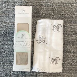 New Muslin Baby Swaddle Blanket Zebras